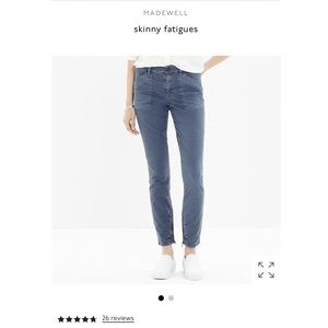 madewell skinny ankle-zip cargo pants